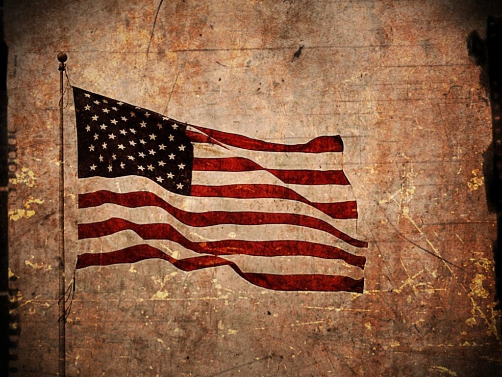 America flag, justice,